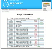 Consultation d'un extrait de compte.