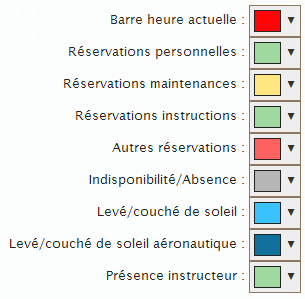 Configuration couleurs